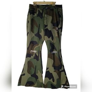 Super Bell Bottom Camouflage Pants Size 3X NWOT